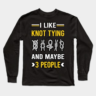 3 People Knot Tying Long Sleeve T-Shirt